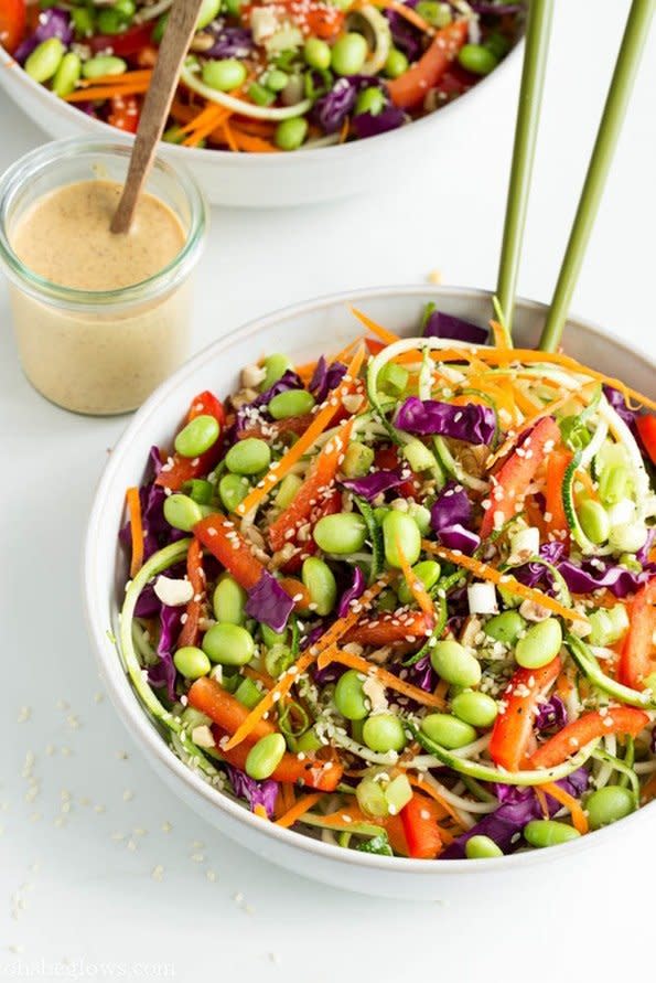 Get the <a href="http://ohsheglows.com/2013/07/01/rad-rainbow-raw-pad-thai/" target="_blank">Raw Rainbow Pad Thai </a>recipe from Oh She Glows