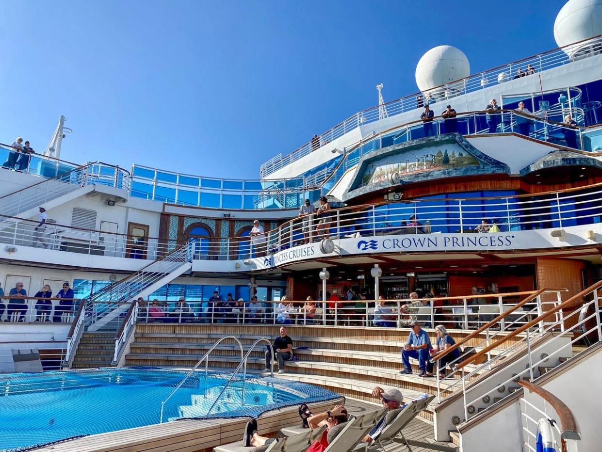 Aft deck of Crown Princess cruise ship 