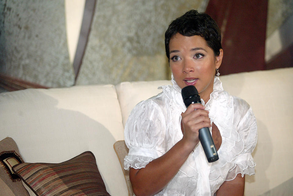 Adamari Lopez durante una entrevista en San Juan, Puerto Rico, en mayo de 2006, después de haber sido diagnosticada con cáncer de mama y un mes antes de casarse con Luis Fonsi. (Photo by GV Cruz/WireImage)