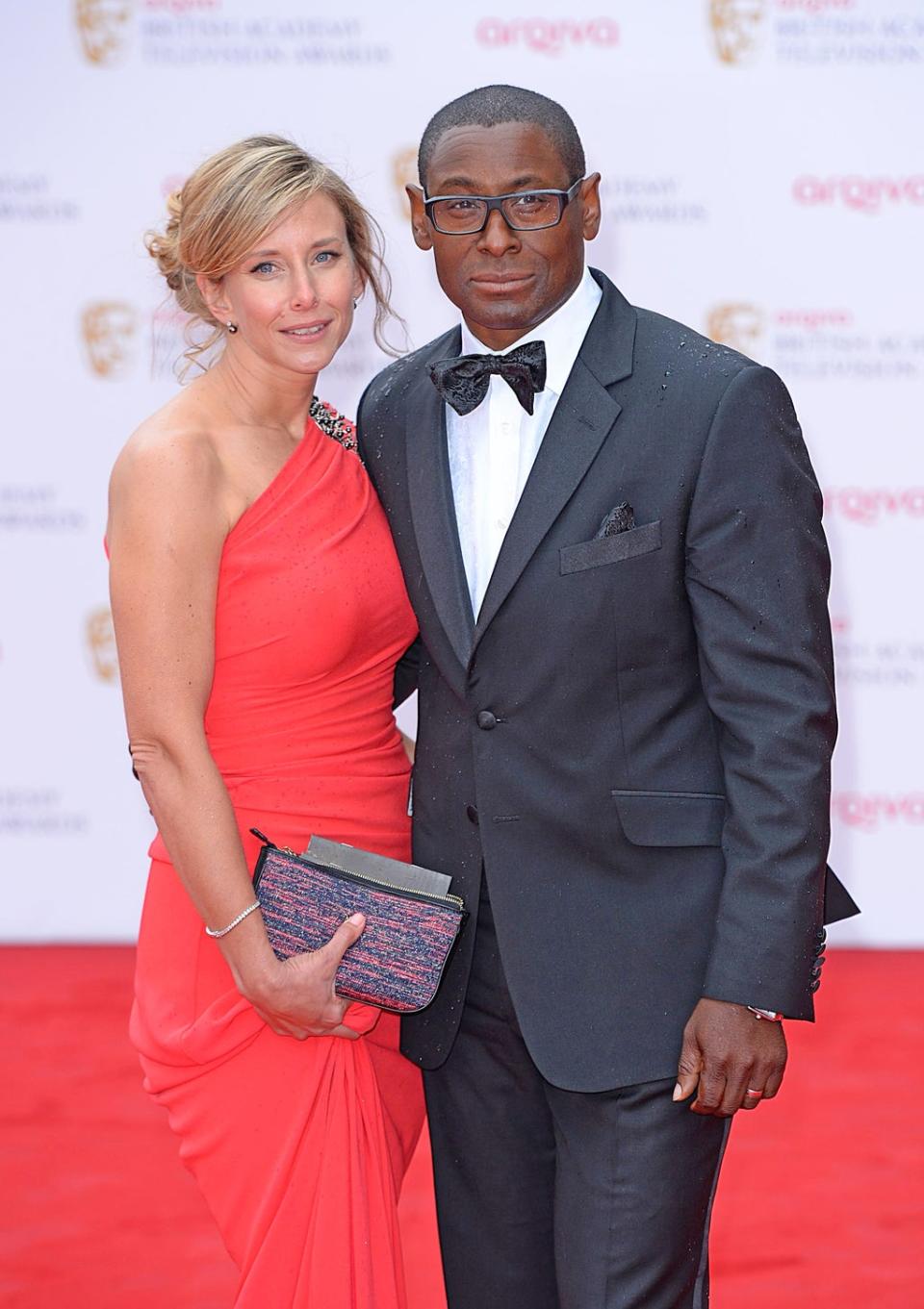 David Harewood and wife Kirsty Hands arriving for the 2013 Arqiva British Academy Television Awards at the Royal Festival Hall, London.