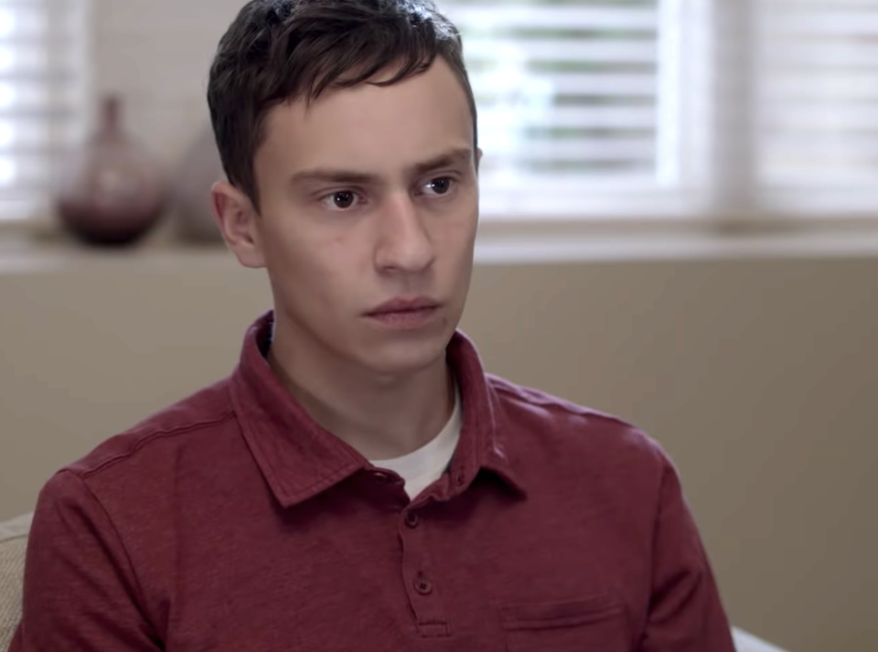 keir gilchrist stares deadpan in "atypical"