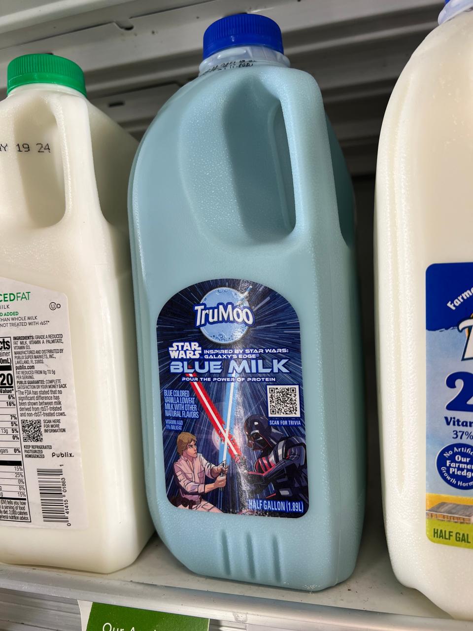 TruMoo and Lucasfilms have released Blue Milk in honor of the 2024 Star Wars Day, available now while supplies last.