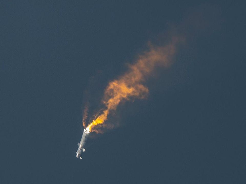 SpaceX's Starship spacecraft and Super Heavy rocket explodes after launch from Starbase on April 20, 2023.