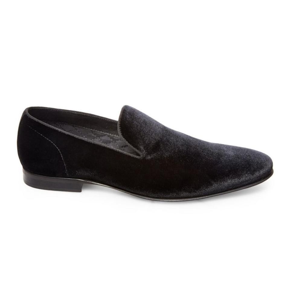 Steve Madden Men’s Laight Black Velvet Slip-On Shoes