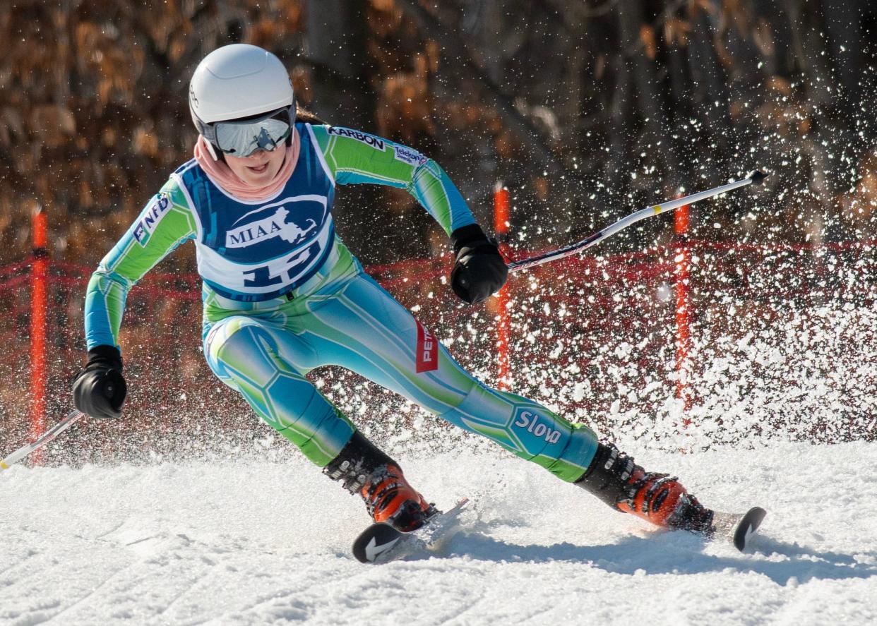 Wachusett Regional's Kate Robinson finished sixth in the girls' slalom at the MIAA Alpine Ski Championships.