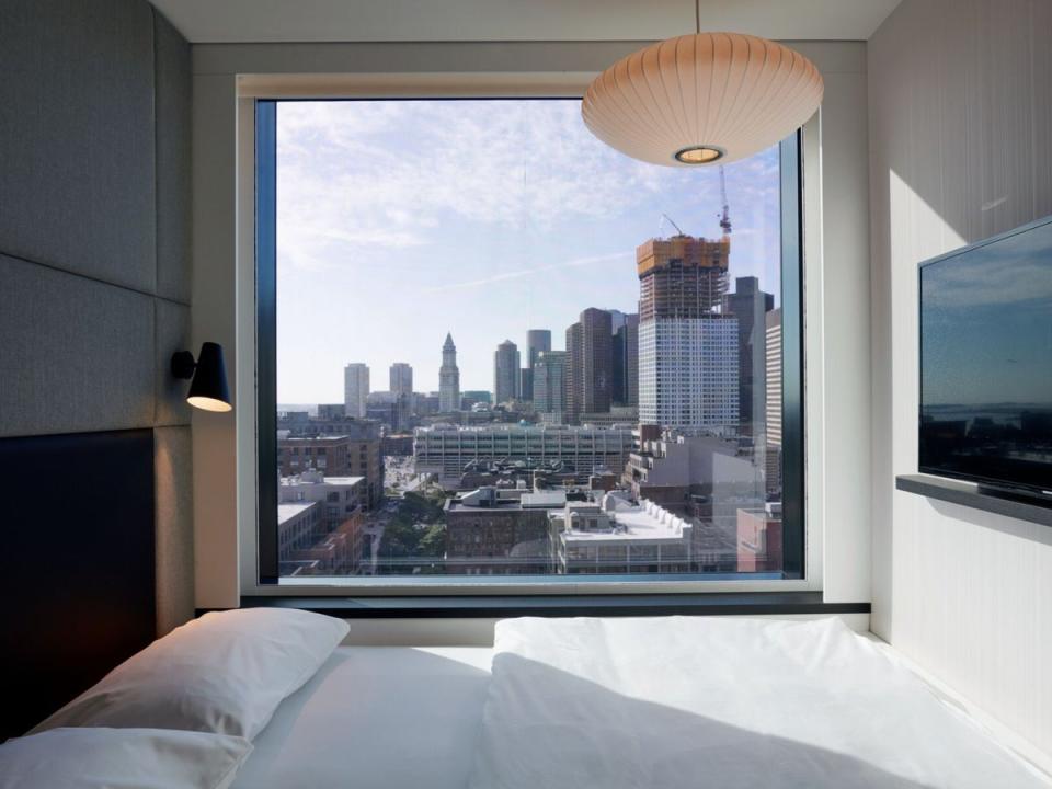 Boston’s CitizenM North Station hotel has huge windows for making the most of the view (CitizenM)