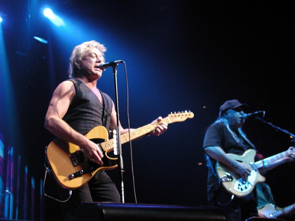 Eric Carmen and Wally Bryson of Raspberries during Raspberries in Concert – September 17, 2005 at House of Blues in Atlantic City, New Jersey, United States. WireImage