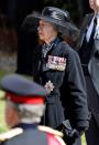 <p>Prince Philip, Anne's beloved father, passed away in April 2021, just shy of his 100th birthday. Anne looked on somberly at the funeral in his honor at St. George's Chapel at Windsor Castle.</p>