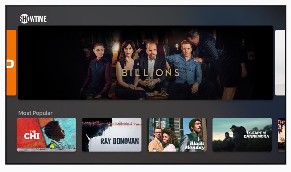 The Apple TV Showtime service provides you with access to all of the premium channel's content, as well as offline viewing. (Image: Apple)