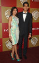 “Slumdog Millionaire” co-stars Dev Patel and Freida Pinto are still a cute couple (spotted at a Golden Globes after-party on Sunday).