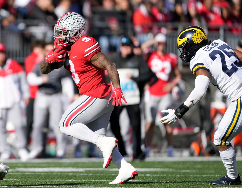 Ohio State running back Miyan Williams ran for 34 yards on eight carries against Michigan.