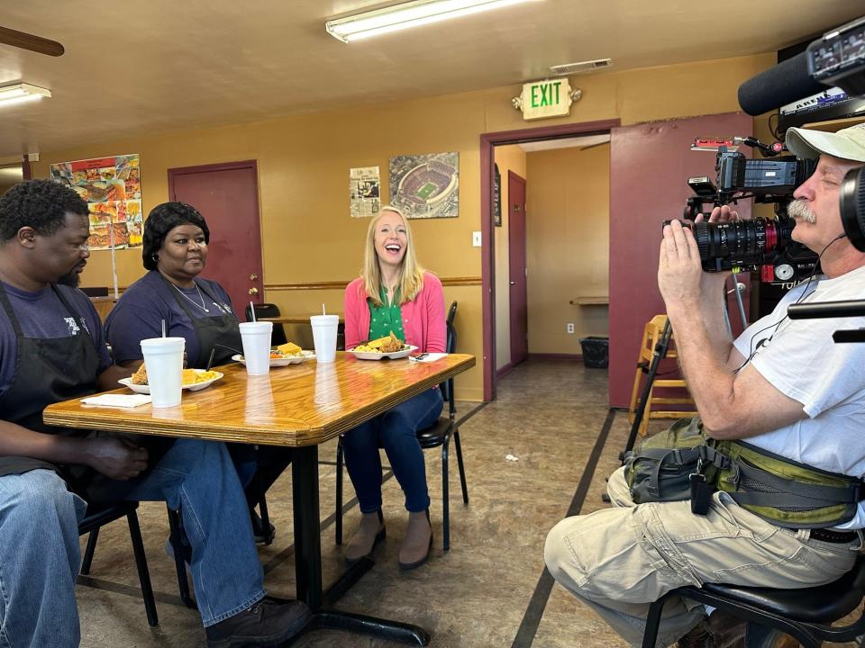 Among those interviewed by Darley Newman for her "Travels with Darley" PBS show were Sharon and Michael Thomas of Thomas Rib Shack, 2931 15th St. in Tuscaloosa. Newman visited Alabama in March 2023 to cover the state's foodie scene.