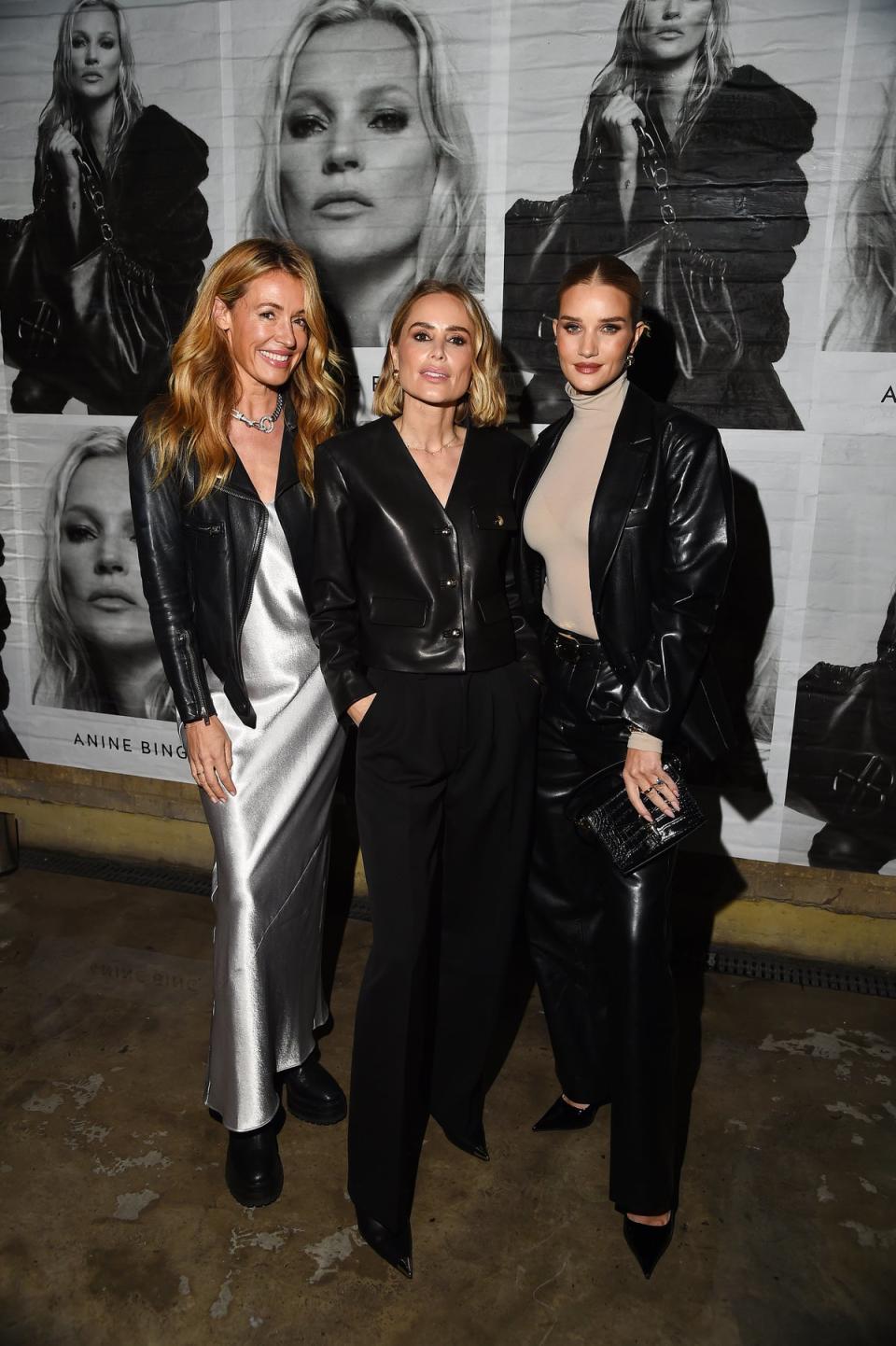 (L-R) Cat Deeley, Anine Bing and Rosie Huntington-Whiteley pictured at the event (Getty Images)