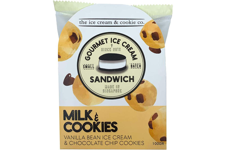 The Ice Cream & Cookie Co Milk & Cookies Ice Cream Sandwich, 120 g - Frozen. (Photo: Amazon SG)