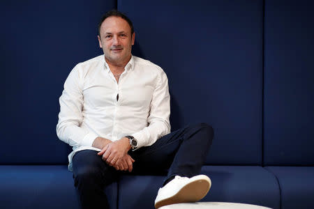 Ludovic Le Moan, chief executive officer of French start-up Sigfox, poses before a news conference in Paris, France, February 14, 2018. REUTERS/Benoit Tessier