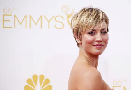 Kaley Cuoco-Sweeting from the CBS sitcom "The Big Bang Theory" arrives at the 66th Primetime Emmy Awards in Los Angeles, California August 25, 2014. REUTERS/Lucy Nicholson