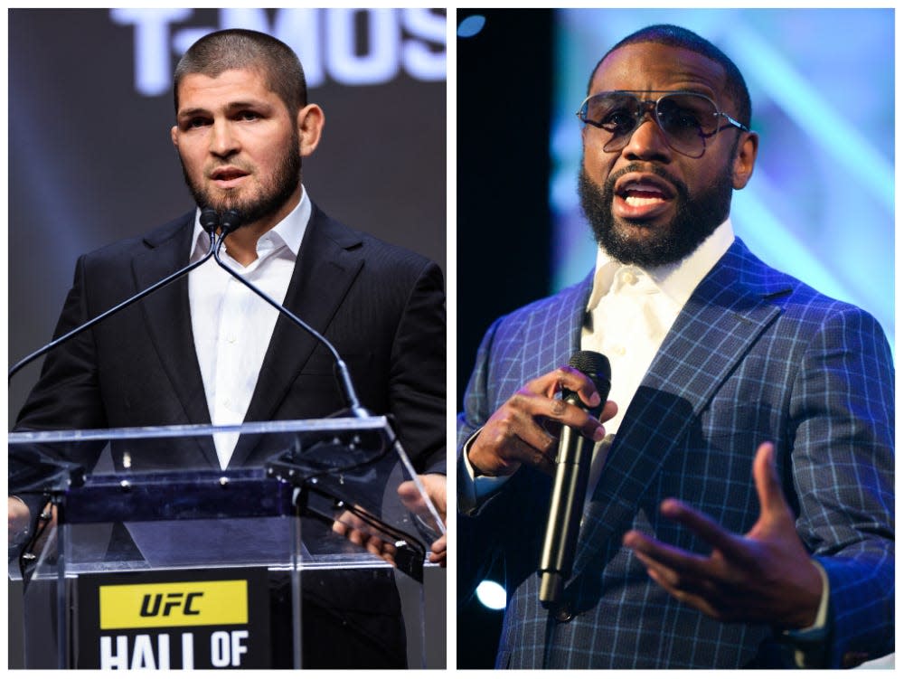 Khabib Nurmagomedov and Floyd Mayweather.