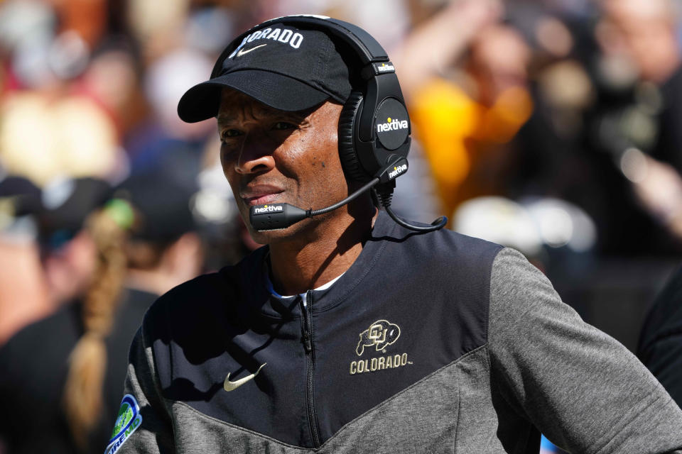 Colorado Buffaloes head coach Karl Dorrell during a Sept. 24 game against the UCLA Bruins.