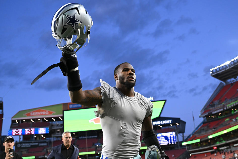 Micah Parsons is the next Dallas Cowboys star in line to get paid big. (Photo by Nick Cammett/Getty Images)