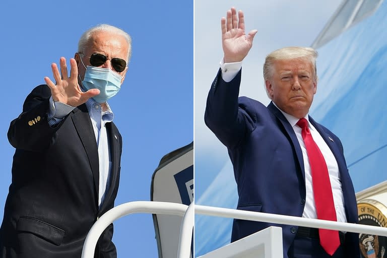 Los candidatos a la presidencia de Estados Unidos Donald Trump y Joe Biden