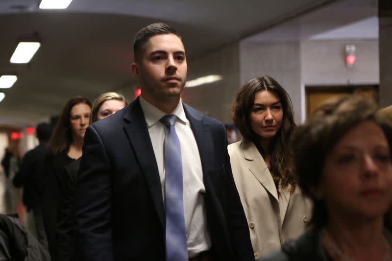 Mimi Haleyi arrives to testify against Harvey Weinstein at the Criminal Court during Weinstein’s sexual assault trial in the Manhattan borough of New York