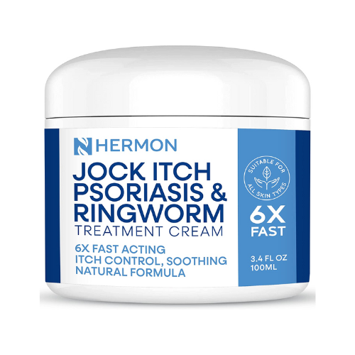 Hermon Jock Itch Anti-Fungal Cream against white background