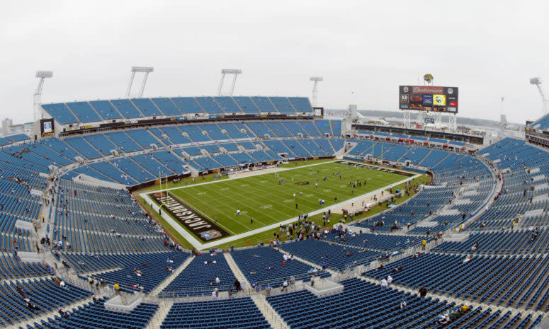 A general view of the Jacksonville Jaguars stadium.