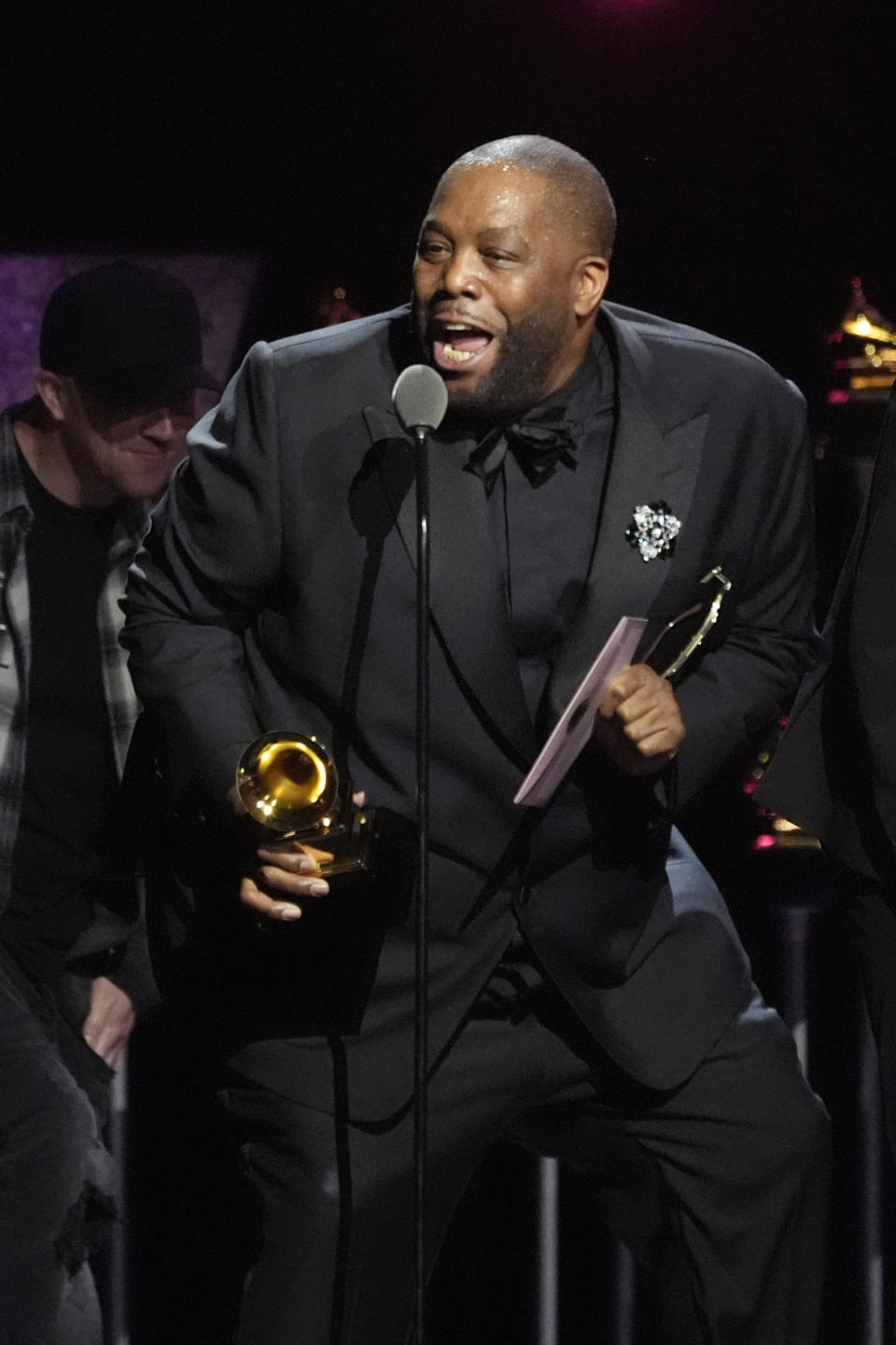 Killer Mike accepts the award for best rap album for "Michael" during the 66th annual Grammy Awards on Sunday, Feb. 4, 2024, in Los Angeles. (AP Photo/Chris Pizzello)