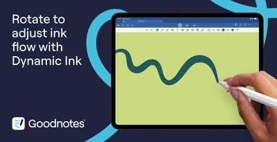 Dynamic ink feature automatically adjusts ink flow as you rotate the pen barrel