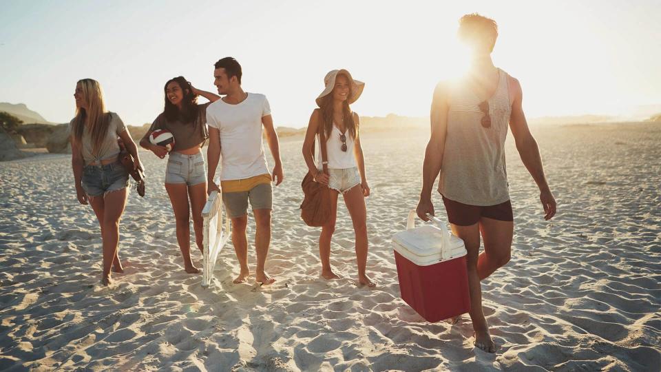 friends at the beach