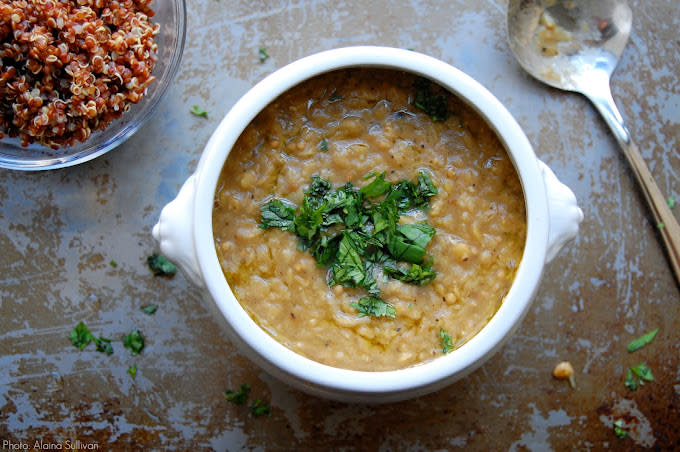 Dal with Rhubarb