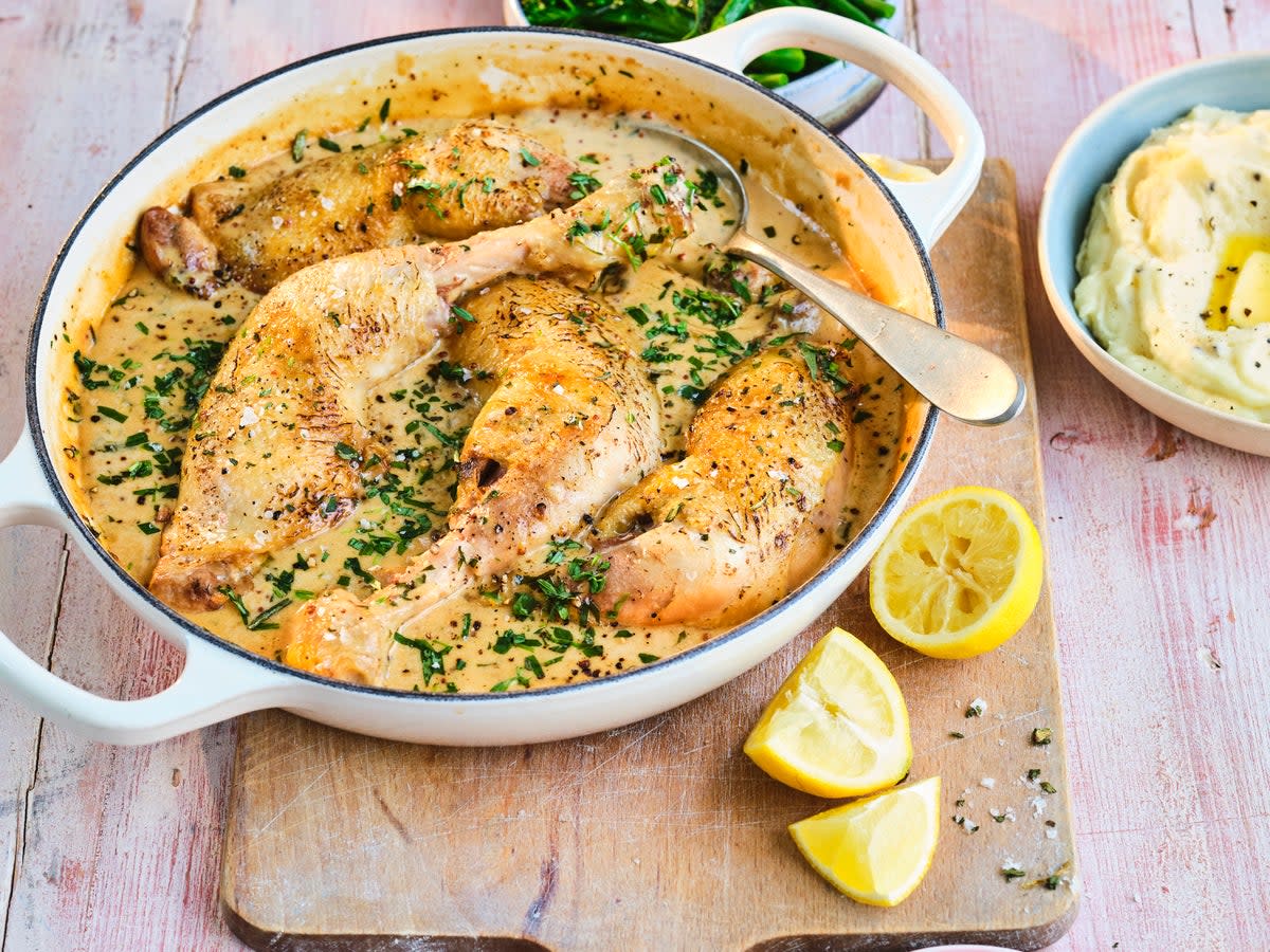 When life gives you garlic and tarragon, make chicken that’ll knock your socks off (Maldon Salt)