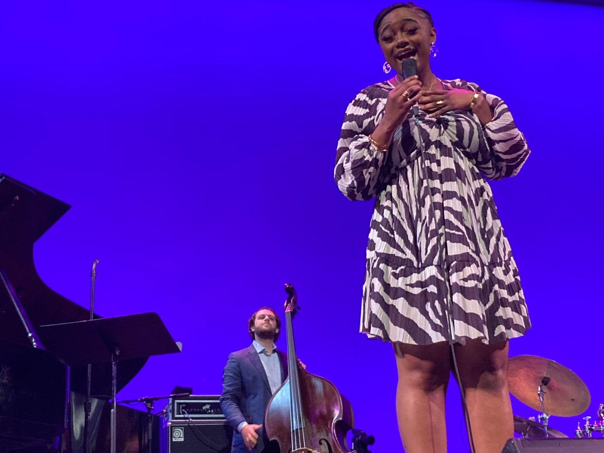 Samara Joy performs before a sold-out crowd June 7, 2023 during the Burlington Discover Jazz Festival in Burlington, Vermont.