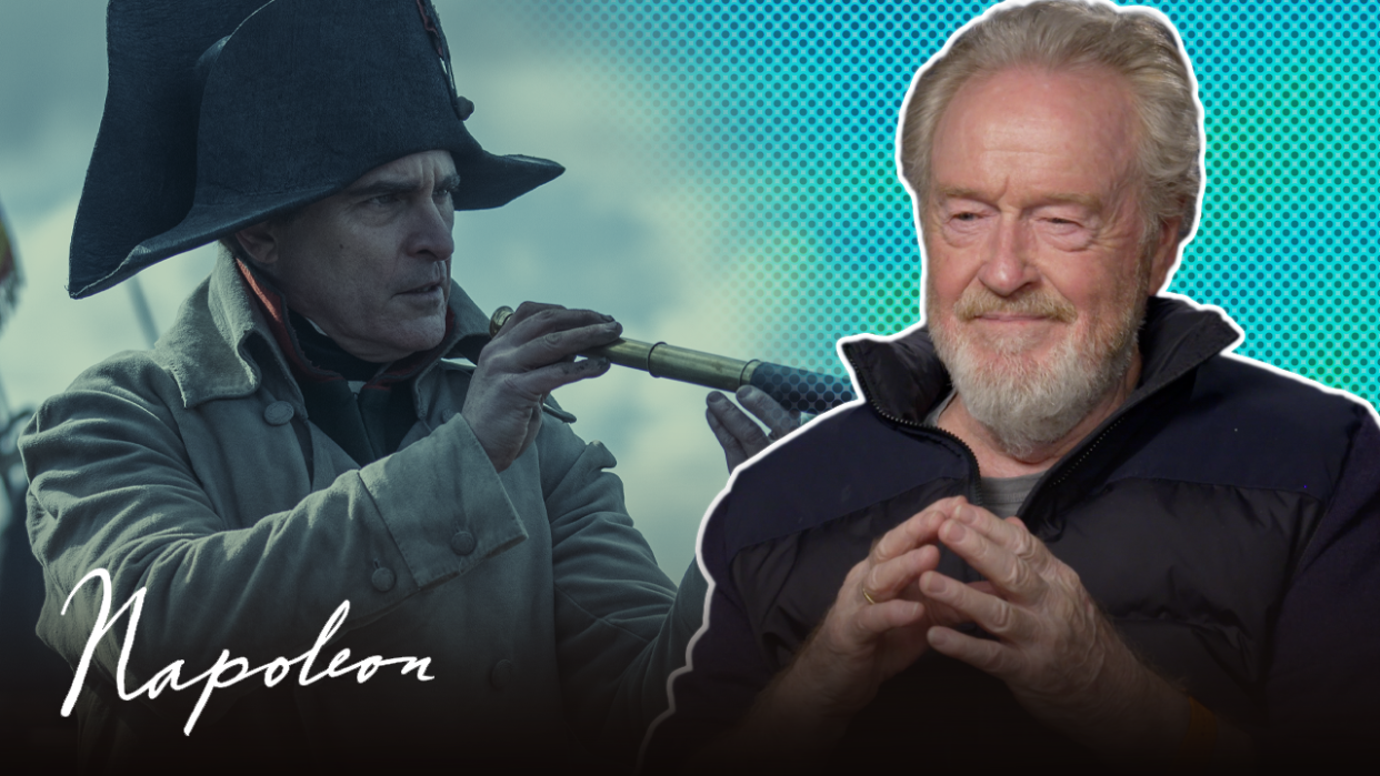  Director Ridley Scott discussing the making of Napoleon. . 