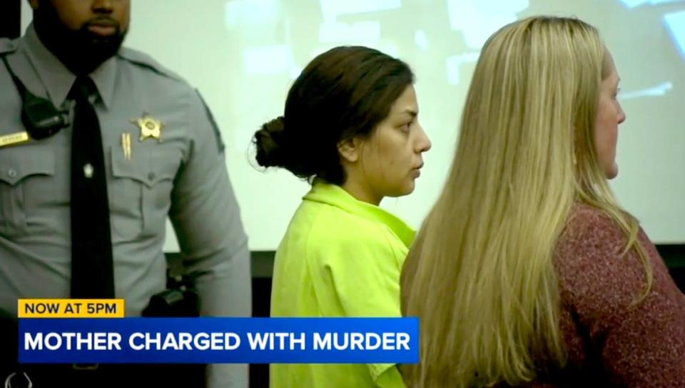 In this frame grab from ABC11, Priyanka Tiwari appears in court in December, 2023.
