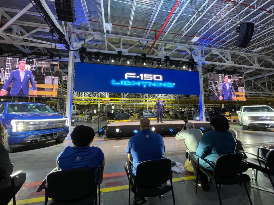 Ford CEO Jim Farley at the F-150 Lightning launch