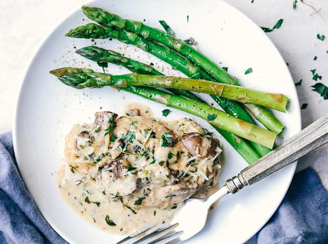 Creamy Parmesan Herb Mushroom Chicken