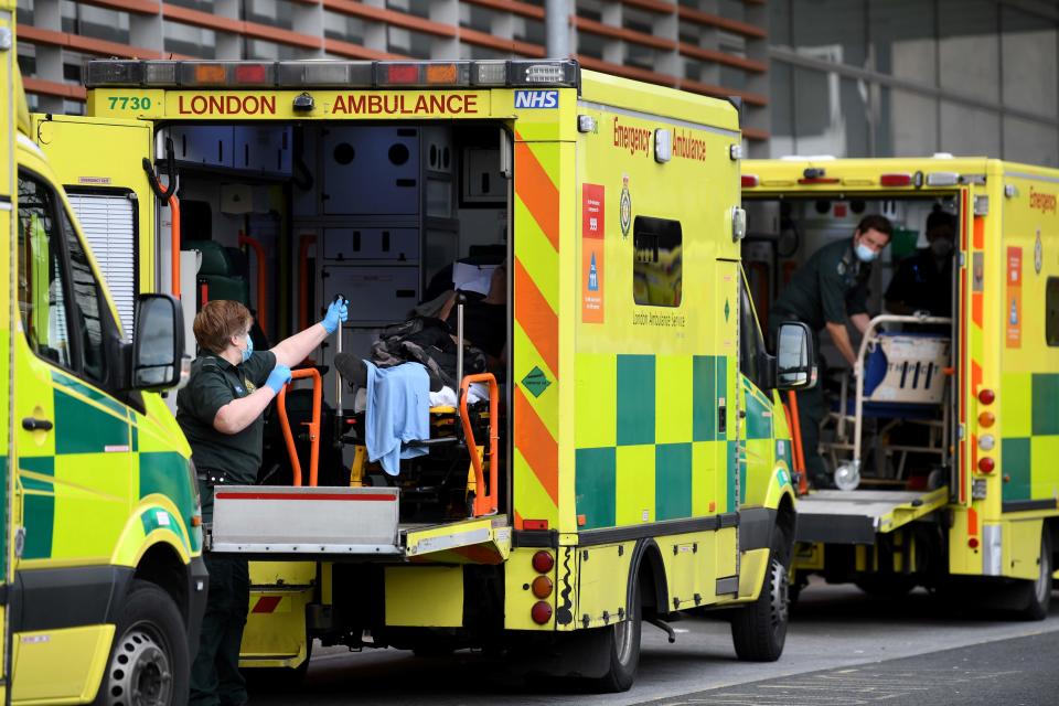 <p>The Royal London Hospital where wards have been dedicated to Covid patients</p> (AFP/Getty)