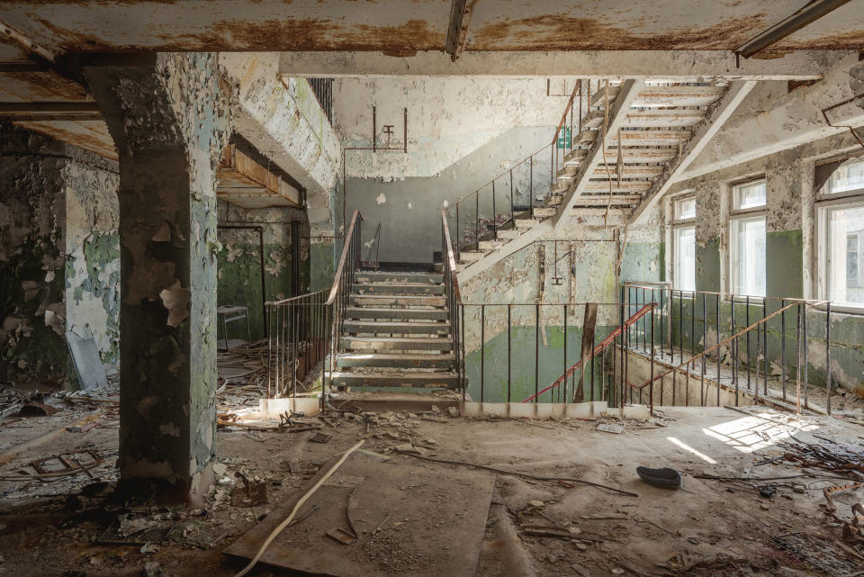 staircase in Chernobyl Exclusion Zone