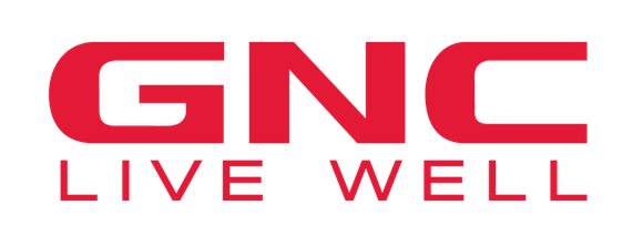 GNC Live Well text logo in red letters