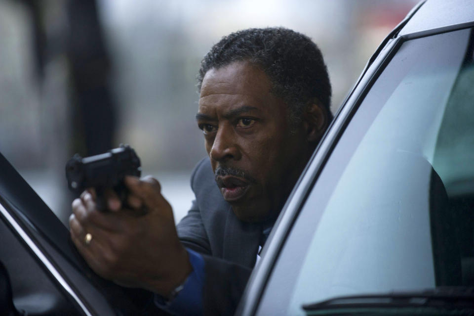 This photo provided by A+E Networks shows Ernie Hudson as Detective Gerry Claymar in the new Lifetime Original Movie, "The Grim Sleeper," premiering Saturday, March 15, 2014, at 8pm ET/PT on Lifetime. The movie is based on a Los Angeles case involving a serial killer and co-stars Hudson, Macy Gray and Michael O’Neill.(AP Photo/A+E Networks, David Bukach)