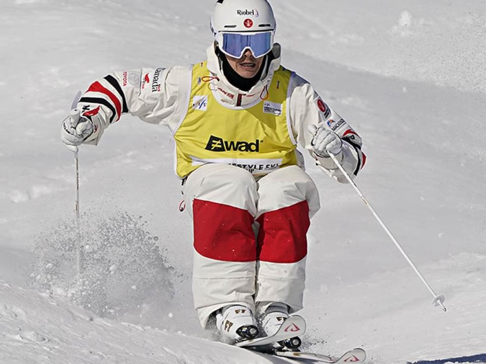 Canada's Mikaël Kingsbury, shown in this March 2022 file photo, won silver at Friday's event in Alpe d'Huez, France. (Michel Cottin/Agence Zoom/Getty Images/File - image credit)