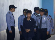 South Korean ousted leader Park Geun-hye arrives at a court in Seoul, South Korea, May 23, 2017. REUTERS/Kim Hong-Ji