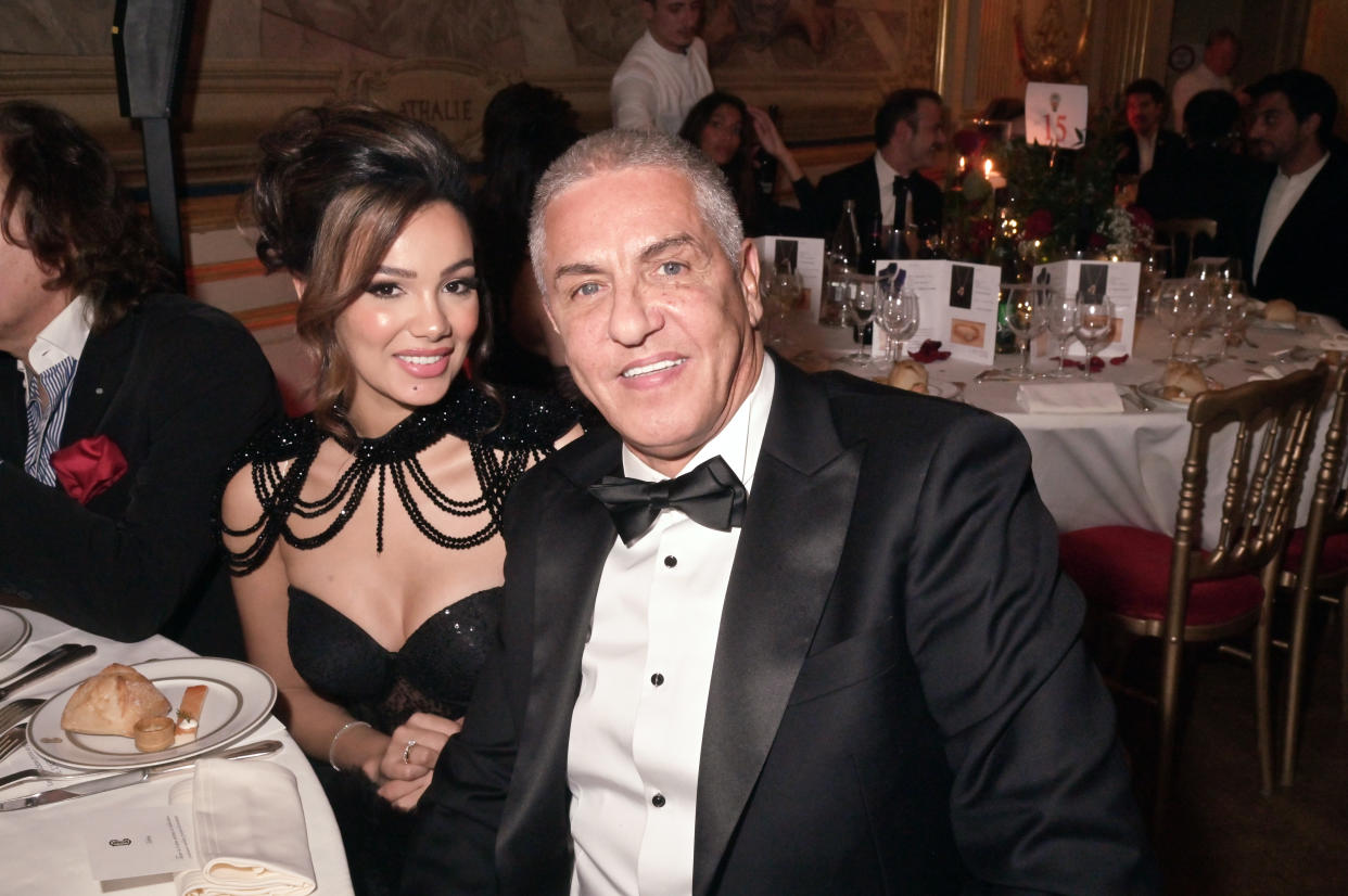 PARIS, FRANCE – JANUARY 27: Samy Naceri and Sofia Athena attend The 45th The Best Awards By Massimo Gargia at Cercle Interallié on January 27, 2023 in Paris, France.  (Photo by Foc Kan/WireImage)