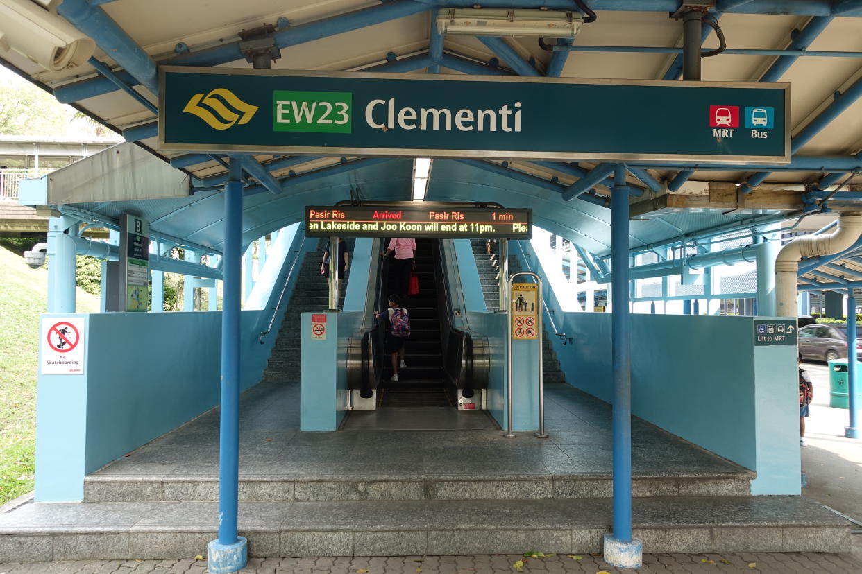 Clementi MRT Station in Singapore. (Yahoo News Singapore file photo)