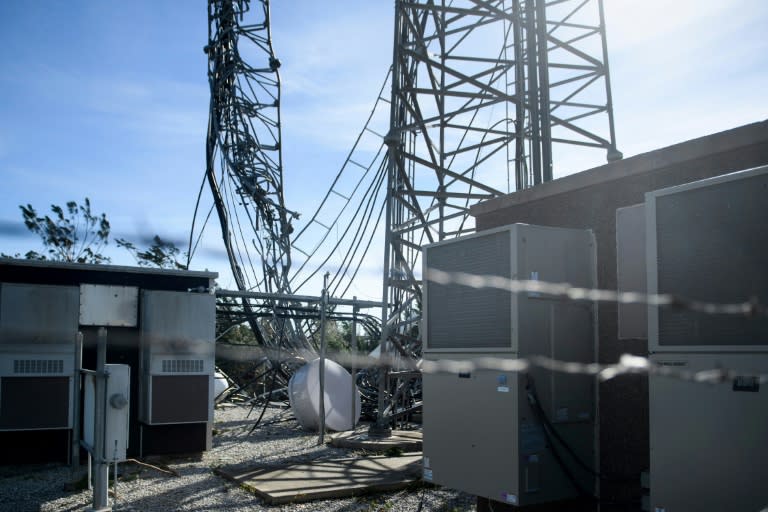 Hurricane Michael destroyed this cellular tower in Panama City, Florida, along with much other communications infrastructure, when it roared through the region