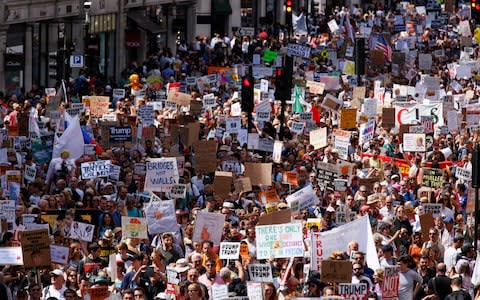 trump protests - Credit: Bloomberg 