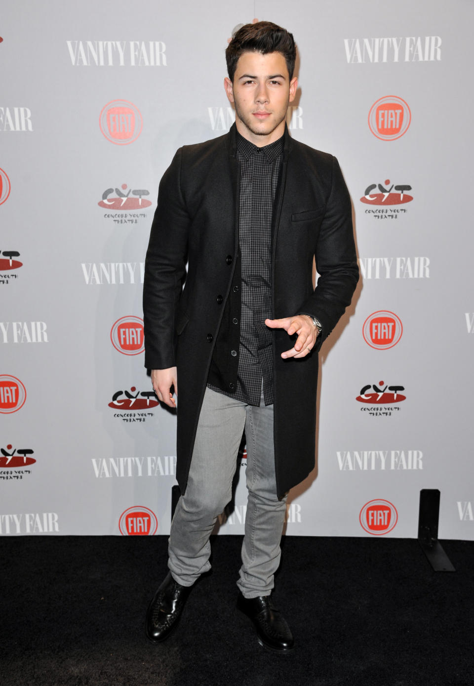 Nick Jonas arrives at Vanity Fair's Fiat Young Hollywood Party on Tuesday, Feb, 25, 2014 in Los Angeles. (Photo by Richard Shotwell/Invision/AP)