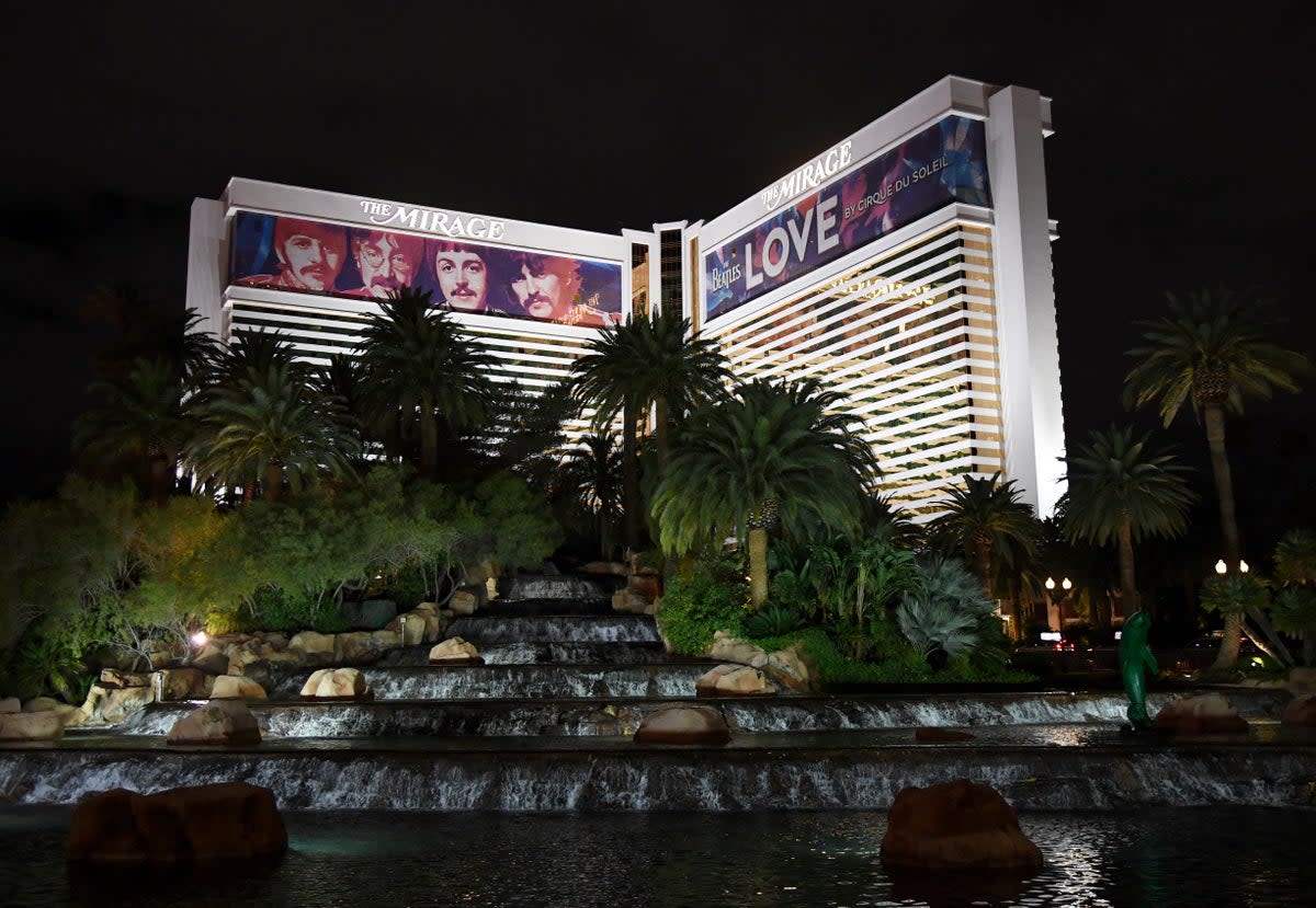 The Mirage in Las Vegas is set to close its doors on July 17 and tourists are getting in their final goodbyes  (Getty Images)