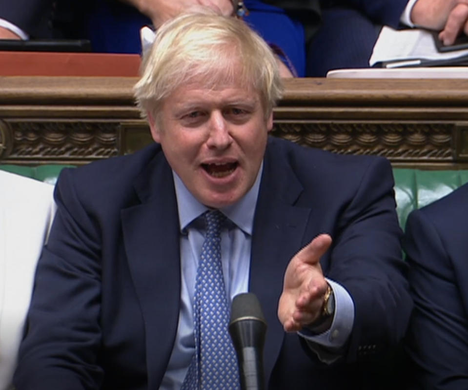 Prime Minister Boris Johnson speaks in the House of Commons, London, after judges at the Supreme Court ruled that his advice to the Queen to suspend Parliament for five weeks was unlawful.